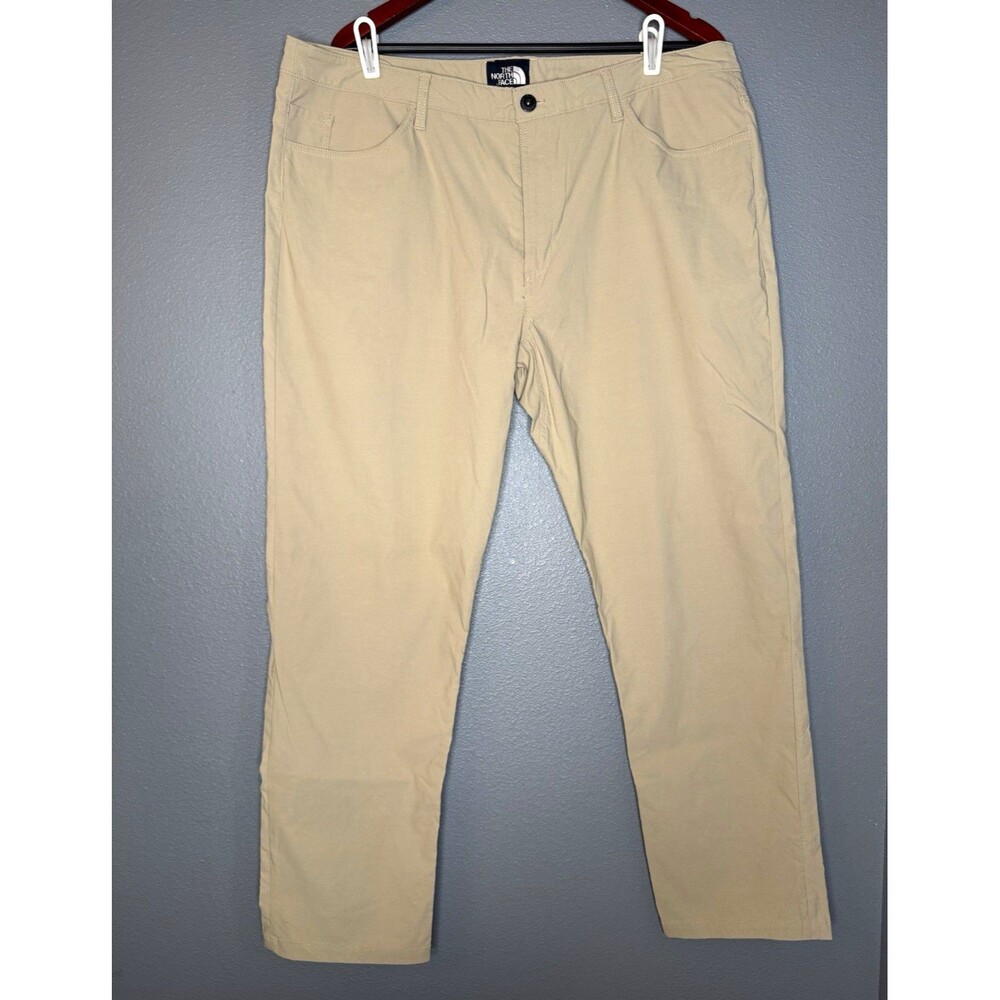 The North Face Sprag 5 Pocket Pants Mens 40 Khaki Nylon Stretch Hiking
